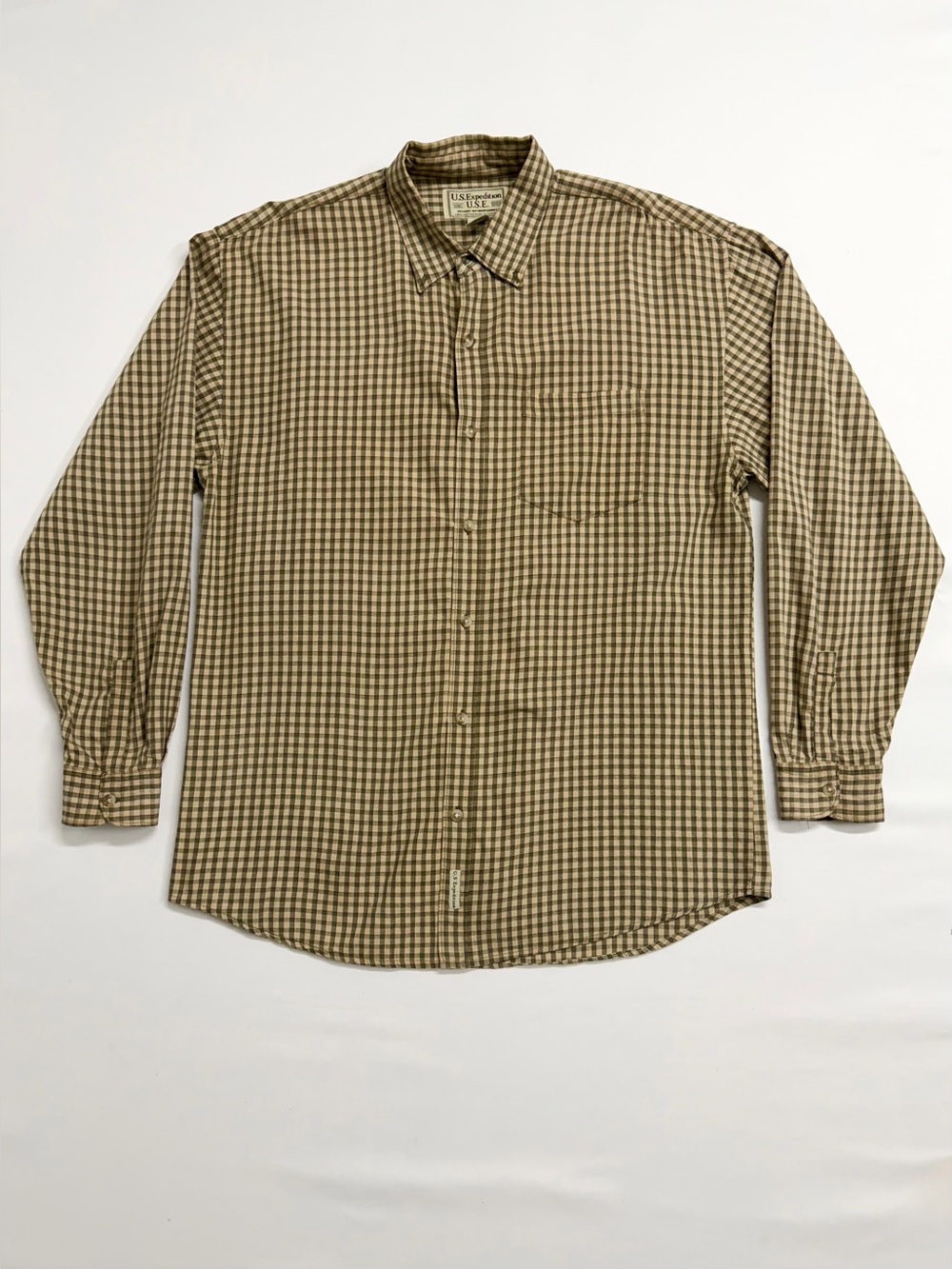 Vintage U.S. Expedition Plaid Button-Up Shirt | Size L